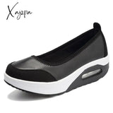 Xajzpa - Women Sneakers Flats Loafers Sweet Shallow Comfort Moccasins Slip-On Pu Platform Ladies