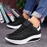 Xajzpa - Women Sneakers New Breathable Vulcanize Shoes Waterproof Wedges Platform Woman Sneaker