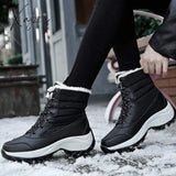 Xajzpa - Women Snow Boots Waterproof Non-Slip Designer Female Ankle Platform Keep Warm Fur Ladies