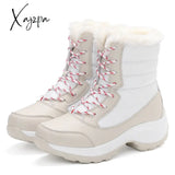 Xajzpa - Women Snow Boots Waterproof Non-Slip Designer Female Ankle Platform Keep Warm Fur Ladies