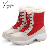 Xajzpa - Women Snow Boots Waterproof Non-Slip Designer Female Ankle Platform Keep Warm Fur Ladies