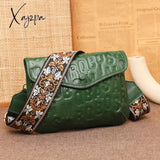 Xajzpa - Women Soft Genuine Leather Handbags Luxury Designer Shoulder Crossbody Bags Fashion Letter