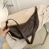 Xajzpa - Women Soft Leather Handbags High Quality Vintage Crossbody Bags for Women Solid Chains Shoulder Bags Female Sac A Main New