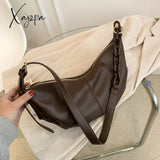 Xajzpa - Women Soft Leather Handbags High Quality Vintage Crossbody Bags For Solid Chains Shoulder