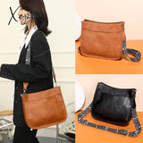 Xajzpa - Women Soft Leather Handbags Lady Small Cute Shoulder Bags Female Fashion Shopping Bag