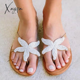 Xajzpa - Women Summer Slippers Hawaiian Starfish Beach Flat Sandals