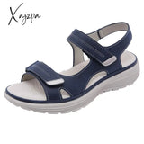 Xajzpa - Women Summer Wedges Non-Slip Beach Open Toe Breathable Sandals Sport Style Shoes Blue / 6