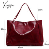 Xajzpa - Women Tote Bag Fashion Underarm Pouch Large Capacity Soft Pu Leather Shoulder Retro