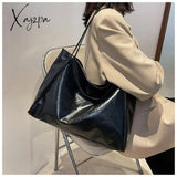 Xajzpa - Women Tote Bag Fashion Underarm Pouch Large Capacity Soft Pu Leather Shoulder Retro