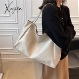 Xajzpa - Women Tote Bag Fashion Underarm Pouch Large Capacity Soft Pu Leather Shoulder Retro