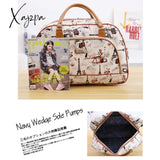 Xajzpa - Women Travel Bags Fashion Pu Leather Large Capacity Waterproof Print Luggage Duffle Bag