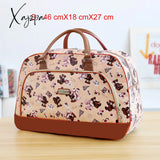 Xajzpa - Women Travel Bags Fashion Pu Leather Large Capacity Waterproof Print Luggage Duffle Bag