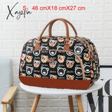 Xajzpa - Women Travel Bags Fashion Pu Leather Large Capacity Waterproof Print Luggage Duffle Bag