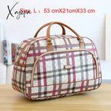 Xajzpa - Women Travel Bags Fashion Pu Leather Large Capacity Waterproof Print Luggage Duffle Bag