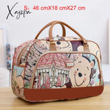 Xajzpa - Women Travel Bags Fashion Pu Leather Large Capacity Waterproof Print Luggage Duffle Bag