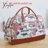 Xajzpa - Women Travel Bags Fashion Pu Leather Large Capacity Waterproof Print Luggage Duffle Bag