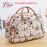 Xajzpa - Women Travel Bags Fashion Pu Leather Large Capacity Waterproof Print Luggage Duffle Bag