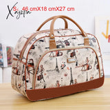 Xajzpa - Women Travel Bags Fashion Pu Leather Large Capacity Waterproof Print Luggage Duffle Bag