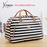 Xajzpa - Women Travel Bags Fashion Pu Leather Large Capacity Waterproof Print Luggage Duffle Bag