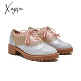 Xajzpa - Women Vintage Oxford Brogues Shoes Flats