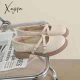 Xajzpa - Women Vintage Round Toe Mary Jane