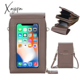 Xajzpa - Women Wallet Double Zipper Summer Female Shoulder Bag Top Quality Cell Phone Pocket Bags