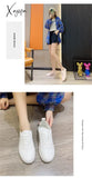 Xajzpa - Women White Shoes Lace Up Casual Sneakers Breathable Board Soft Vulcanized Flat Zapatos De