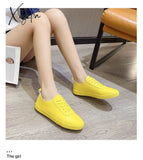 Xajzpa - Women White Shoes Lace Up Casual Sneakers Breathable Board Soft Vulcanized Flat Zapatos De