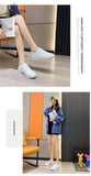 Xajzpa - Women White Shoes Lace Up Casual Sneakers Breathable Board Soft Vulcanized Flat Zapatos De