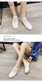 Xajzpa - Women White Shoes Lace Up Casual Sneakers Breathable Board Soft Vulcanized Flat Zapatos De
