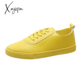 Xajzpa - Women White Shoes Lace Up Casual Sneakers Breathable Board Soft Vulcanized Flat Zapatos De