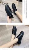 Xajzpa - Women White Shoes Lace Up Casual Sneakers Breathable Board Soft Vulcanized Flat Zapatos De