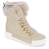 Xajzpa - Women Winter Snow Boots Cute Warm Fur Windproof Shoes