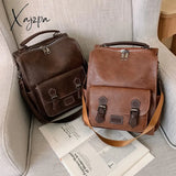 Xajzpa - Women’s Backpack Vintage Pu Leather Daypack Brown Mochilas Para Mujer Casual Travel Bag