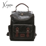 Xajzpa - Women’s Backpack Vintage Pu Leather Daypack Brown Mochilas Para Mujer Casual Travel Bag