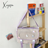 Xajzpa - Women’s Bag High Quality Multifunction Waterproof Nylon Backpack Button Portable Small