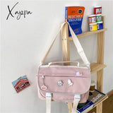 Xajzpa - Women’s Bag High Quality Multifunction Waterproof Nylon Backpack Button Portable Small