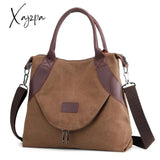 Xajzpa - Women’s Canvas Bag Handbags Shoulder Bags Messenger Crossbody Tote Large Capacity Work