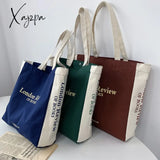 Xajzpa - Women’s Canvas Shoulder Shopper Bag Cotton Cloth Eco Big Shopping For Woman Girls