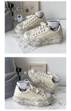 Xajzpa - Women’s Canvas Sneakers Dirty Shoes New Student Thick Dissolving Heels White Lace Up