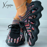 Xajzpa - Women’s Casual Fashion Lightweight Sock Sneakers Multicolor / 5