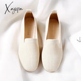 Women's Casual Shoes BFS09 Knitting Fabric Breathable Flats - Touchy Style.