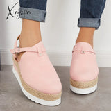 Xajzpa - Women’s Closed Toe Platform Espadrilles Wedge Ankle Strap Sandals