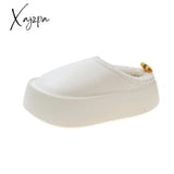 Xajzpa - Women’s Cotton Slippers Winter Warm High Waterproof Platform Shoes Thick Bottom Non-Slip