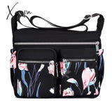 Xajzpa - Women’s Crossbody Bag Waterproof Nylon Flower Shoulder Messenger Bags Casual Top-Handle