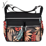 Xajzpa - Women’s Crossbody Bag Waterproof Nylon Flower Shoulder Messenger Bags Casual Top-Handle