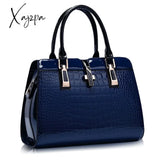 Xajzpa - Women’s Handbag Luxury White Hand Leather Messenger Bag Women Bolso Dark Blue