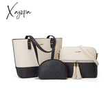 Xajzpa - Women’s Handbag Shoulder Bag 3 Pieces Set Messenger Hand Wallet Ladies Designer Luxury