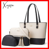 Xajzpa - Women’s Handbag Shoulder Bag 3 Pieces Set Messenger Hand Wallet Ladies Designer Luxury