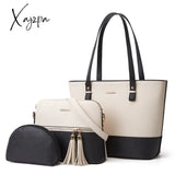 Xajzpa - Women’s Handbag Shoulder Bag 3 Pieces Set Messenger Hand Wallet Ladies Designer Luxury